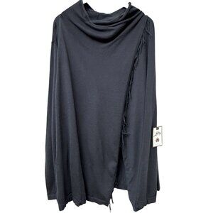 Aventura Anya Wrap Cardigan Gray Plus Size 3X Modern Artsy Sweater NWT